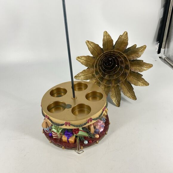 Partylite Musical Christmas Tealight Candle Holder Glowing Rotating Tree No Box - Picture 3 of 9